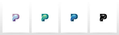 Waterdrop On Letter Logo Design Pのイラスト素材