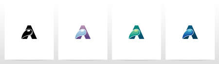 Waterdrop On Letter Logo Design Aのイラスト素材
