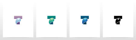 Waterdrop On Letter Logo Design Tのイラスト素材