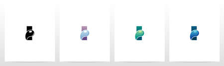 Waterdrop On Letter Logo Design Iのイラスト素材