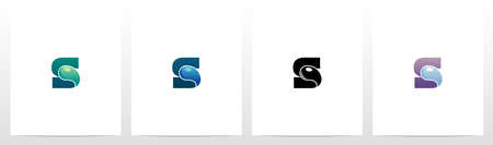 Waterdrop On Letter Logo Design Sのイラスト素材