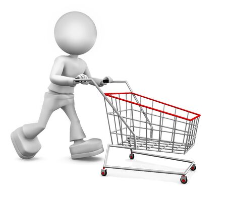 Already go my shop. 3d image isolated on white background.の写真素材