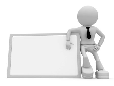 Business men. 3d image isolated on white backgroundの写真素材