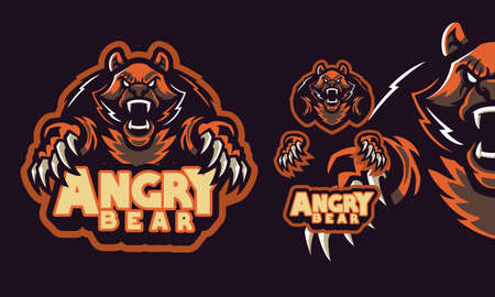 angry boar head with big fang mascot logoのイラスト素材