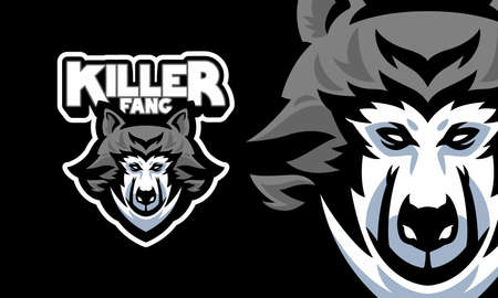 angry polar bear sports logo mascot vector illustrationのイラスト素材