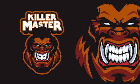 angry polar bear sports logo mascot vector illustrationのイラスト素材