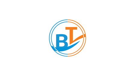 BT Logo supported by hands like shapes to show cooperation and the two circles denote protectionのイラスト素材