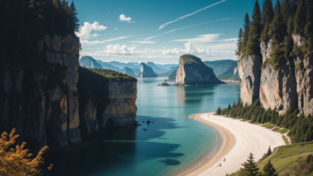 Beautiful panoramic view of famous Lavaredo lake in Italyの素材