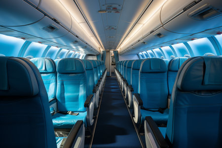 Couple of pilots in the cockpit of an airplane at sunset.の素材