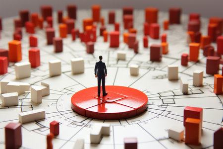 Businessman and leadership concept 3D renderingの素材
