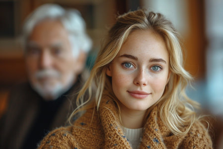 mugshot of a daughter of a rich family looks stunningの素材