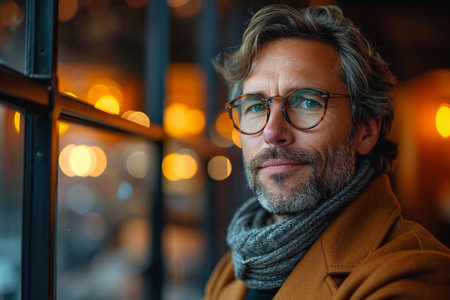 Photo pour businessmen doing a mugshot with blurred outdoor background - image libre de droit