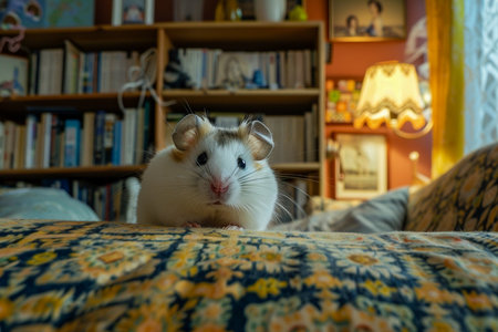 guinea pig on a couch cushionの素材