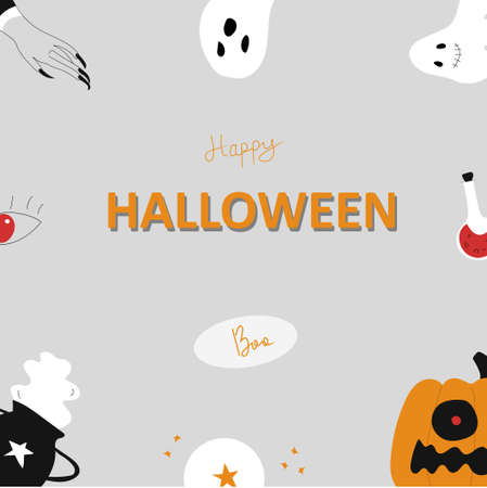 Halloween design for social media, ads, background, etc.のイラスト素材