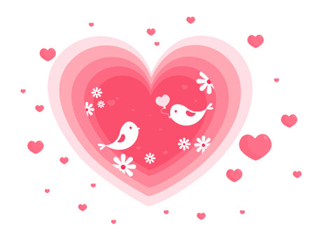 Heart shape style Valentine's day backgroundのイラスト素材