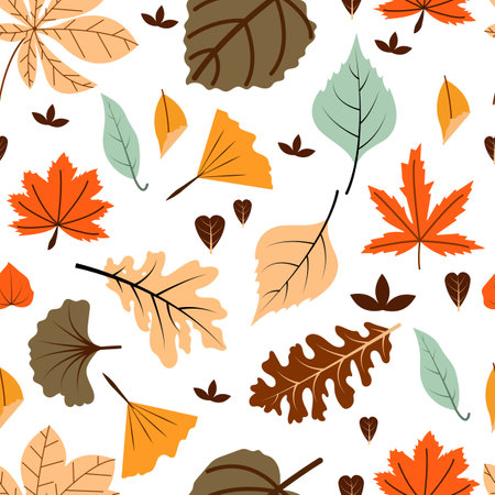A U T U M N seamless patternのイラスト素材