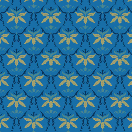 Victorian vintage floral seamless patternのイラスト素材