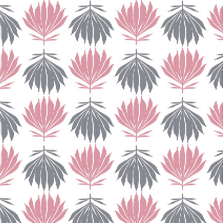 Seamless pattern with florals leafのイラスト素材