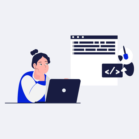 Artificial Intelligence and Human: Automatic Codingのイラスト素材