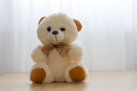 Teddy bear with white backgroundの写真素材