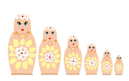 russian dollsのイラスト素材