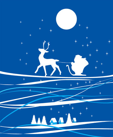 holiday background with Santa Clausのイラスト素材