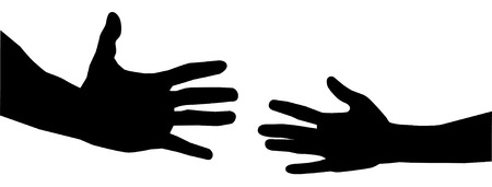 vector helping handのイラスト素材