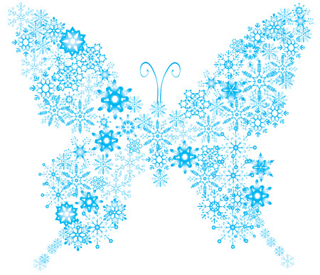 snow butterfliyのイラスト素材
