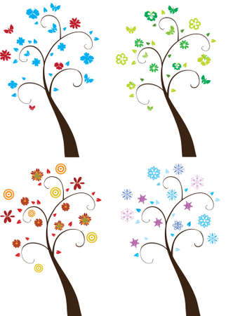 season treesのイラスト素材