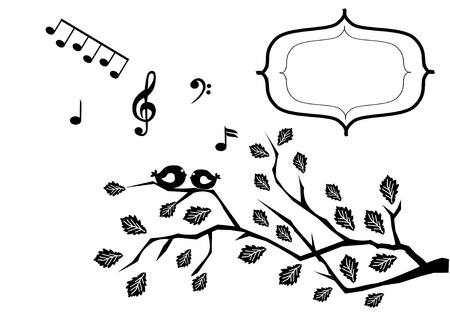 vector love branchのイラスト素材