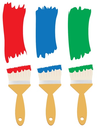 vector paint brushesのイラスト素材