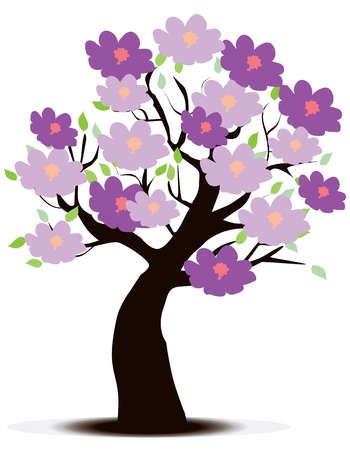 Vector floral treeのイラスト素材