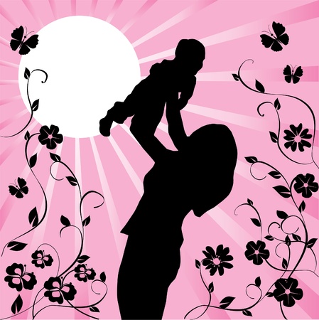  mother and childのイラスト素材
