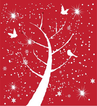 snow treeのイラスト素材