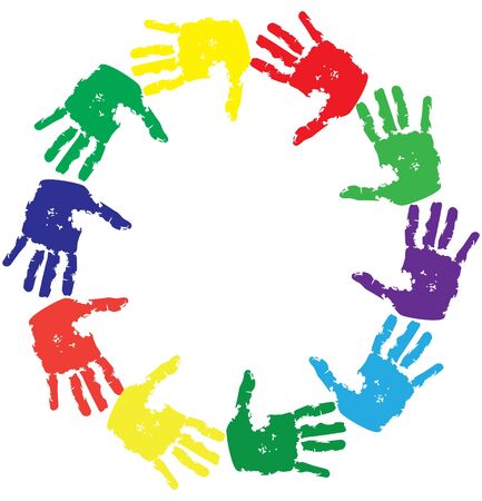 vector hands printsのイラスト素材