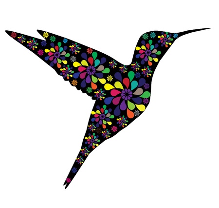 vector hummingbirdのイラスト素材