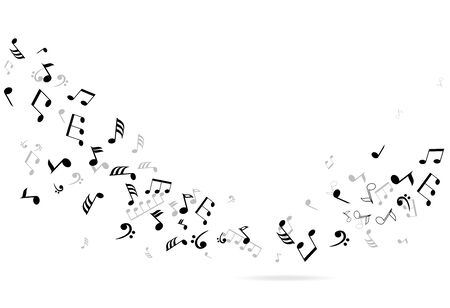 vector musical notes backgroundのイラスト素材