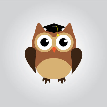 owl graduateのイラスト素材