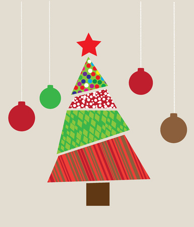 vector Christmas treeのイラスト素材