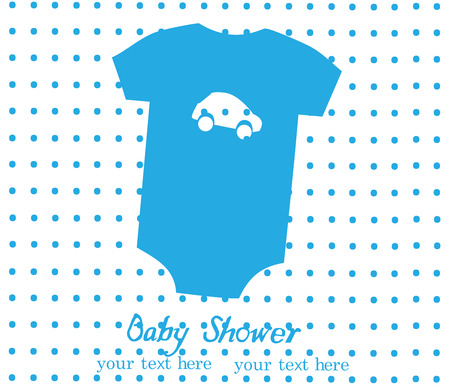 vector illustration of a baby shower cardのイラスト素材