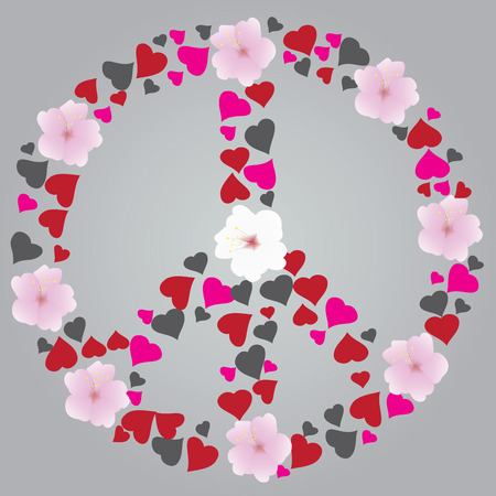 vector illustration of an abstract peace signのイラスト素材