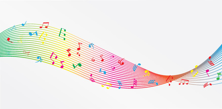 vector illustration of musical notes backgroundのイラスト素材