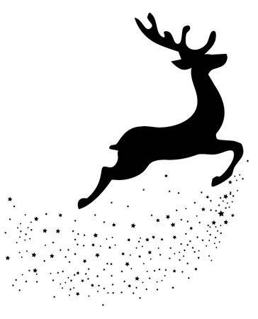 vector illustration of reindeer Christmas backgroundのイラスト素材