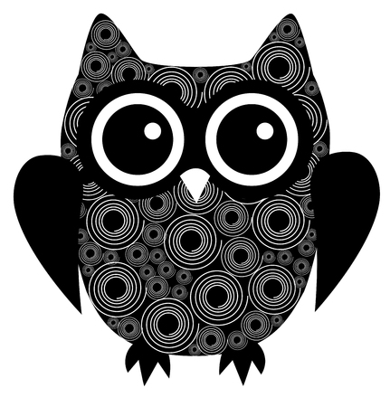 illustration of an abstract owlのイラスト素材