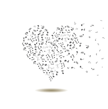 vector illustration of a musical heartのイラスト素材