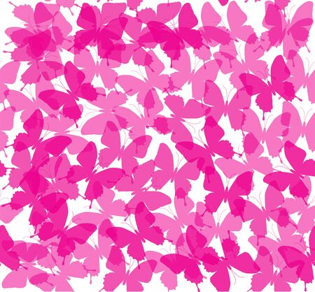 vector illustration of seamless butterfly backgroundのイラスト素材