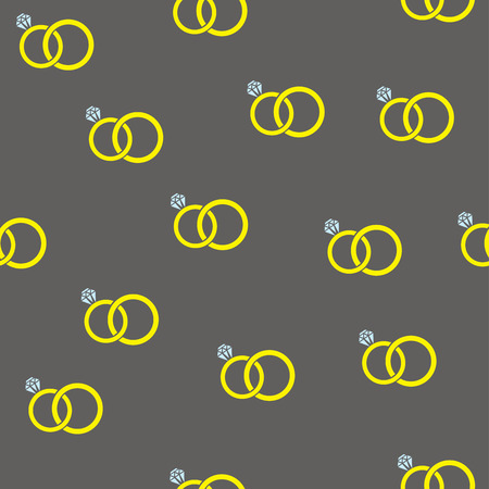 vector illustration of seamless wedding rings backgroundのイラスト素材