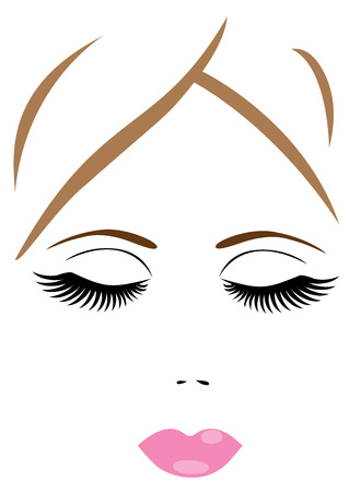 vector illustration of a woman faceのイラスト素材