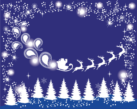 vector illustration of Santa Claus Christmas backgroundのイラスト素材