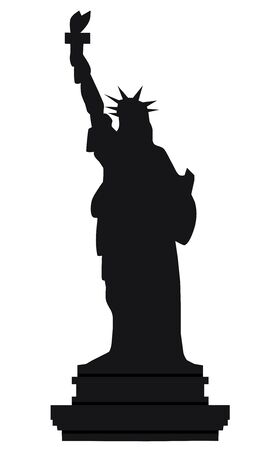 vector illustration of Statue of Libertyのイラスト素材